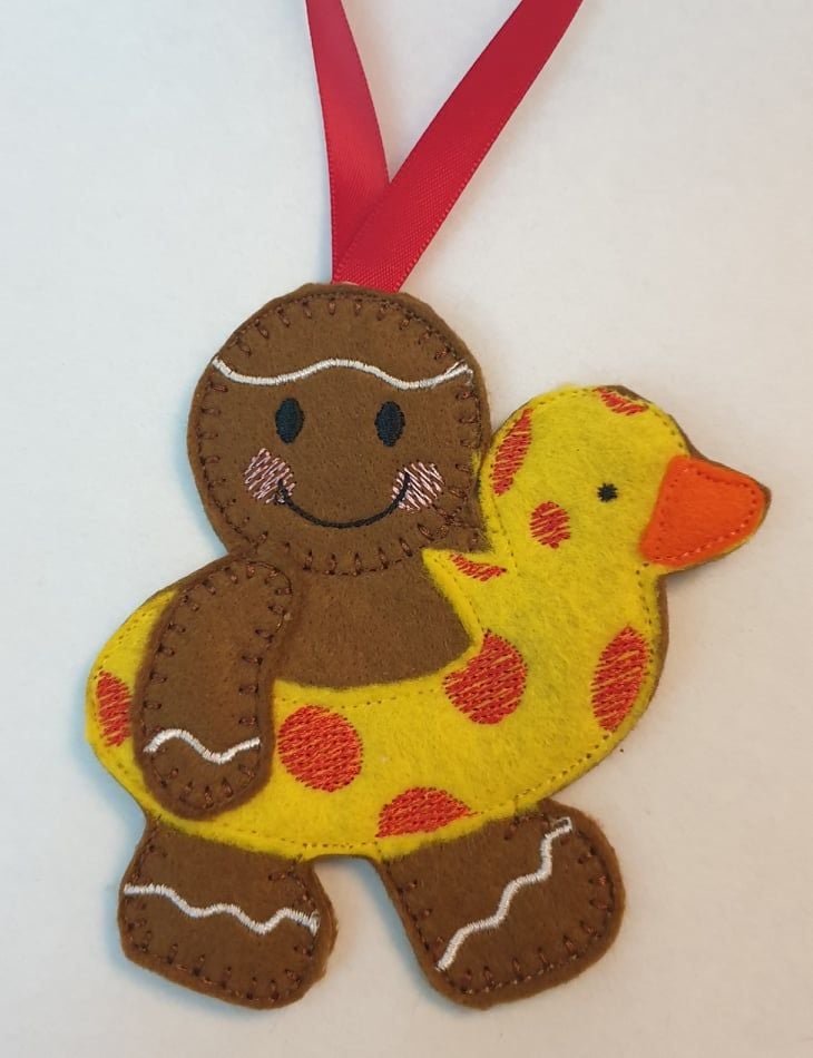 Swimming Ring Summer Gingerbread Man