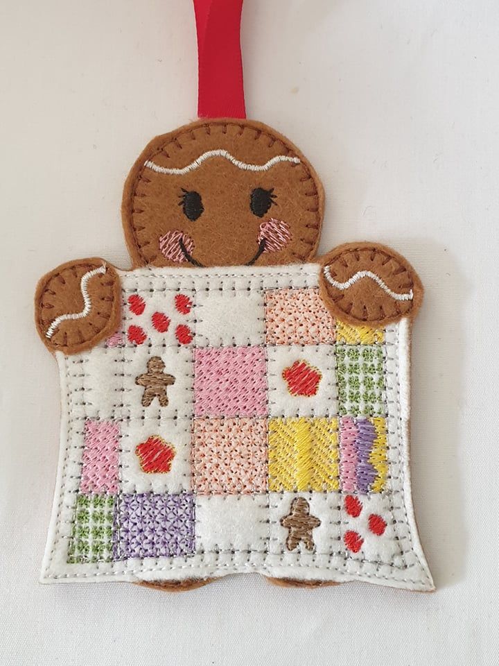    Quilter sewing Gingerbread 