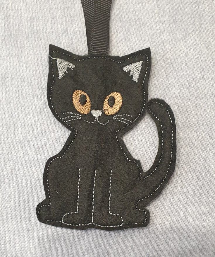 Black Gingerbread Cat Halloween