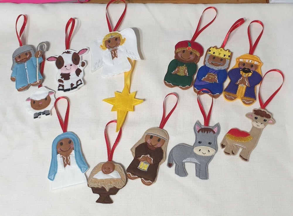 Complete Set of NATIVITY Gingerbread