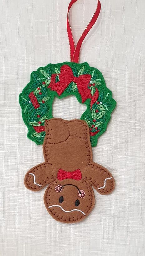  Wreath Just Hanging Around Gingerbread Christmas Winter