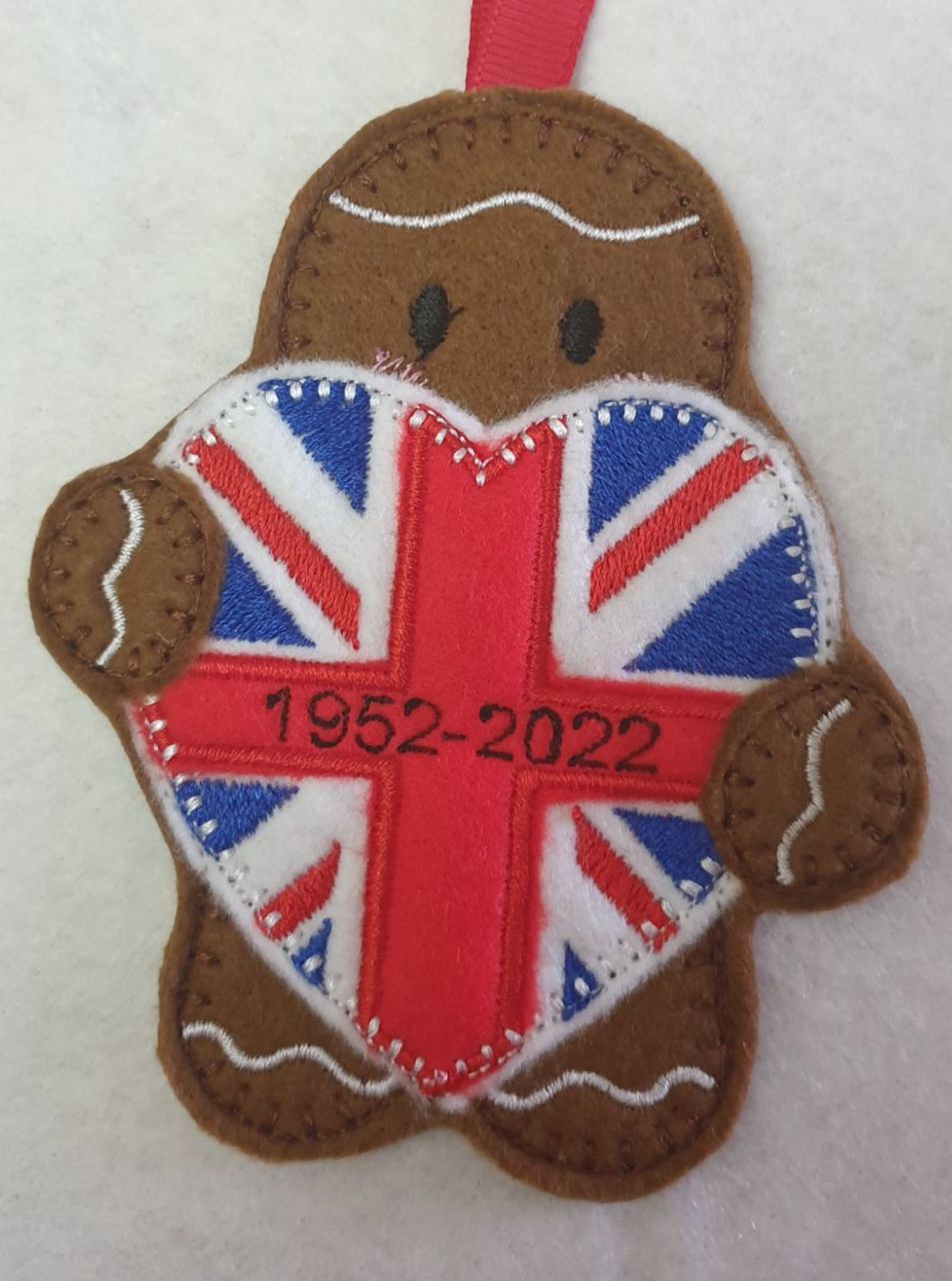 Platinum jubilee Union Jack with date Gingerbread 