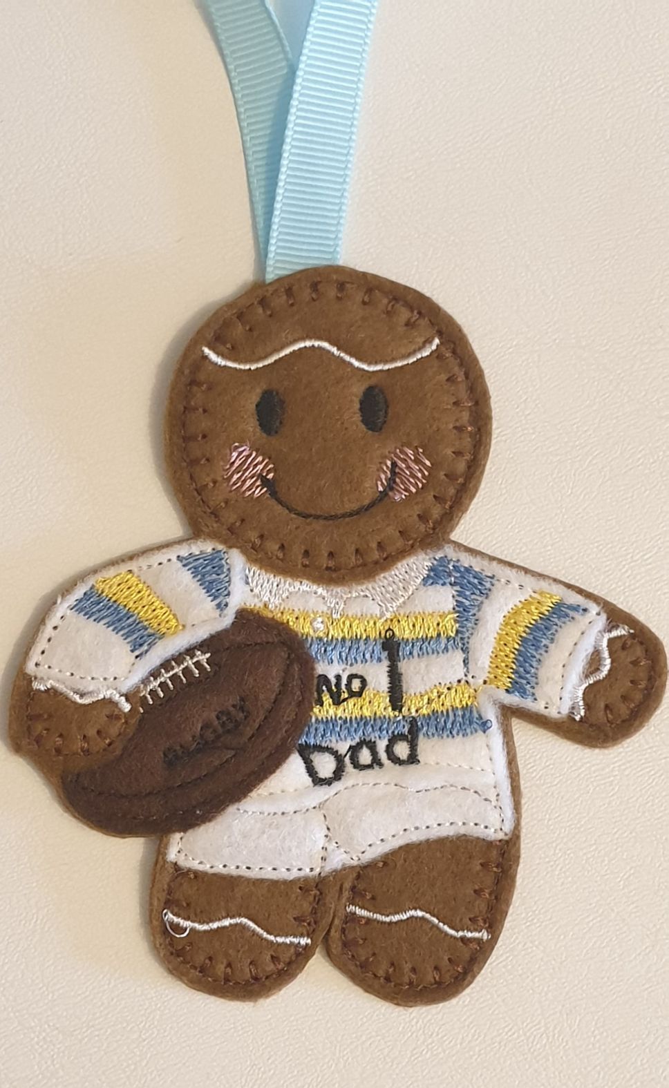 DAD RUGBY PLAYING Gingerbread. No1 Dad. Father's Day