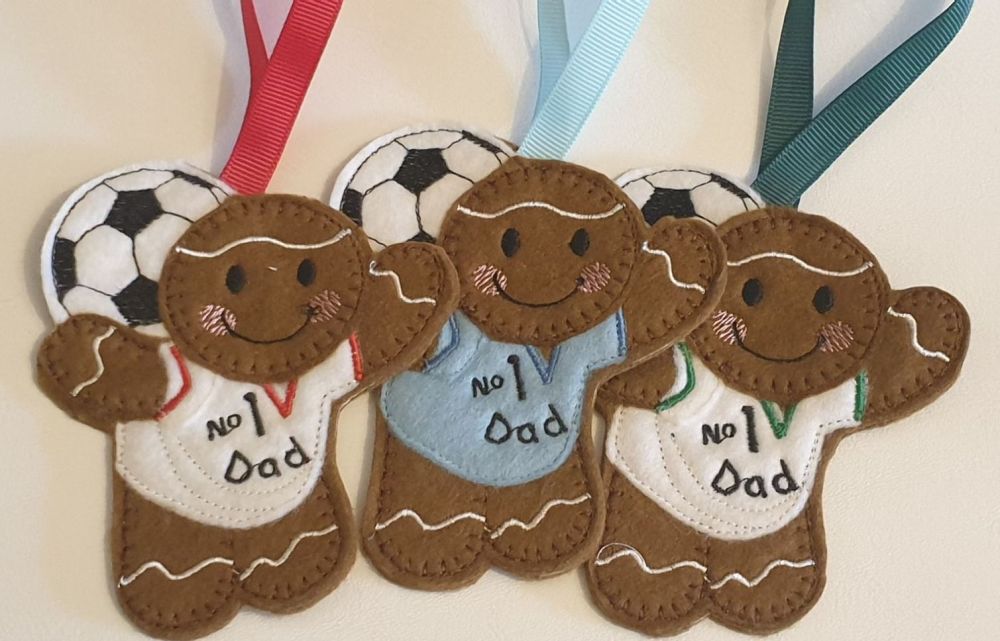 DAD FOOTBALL PLAYING Gingerbread. No1 Dad. Father's Day