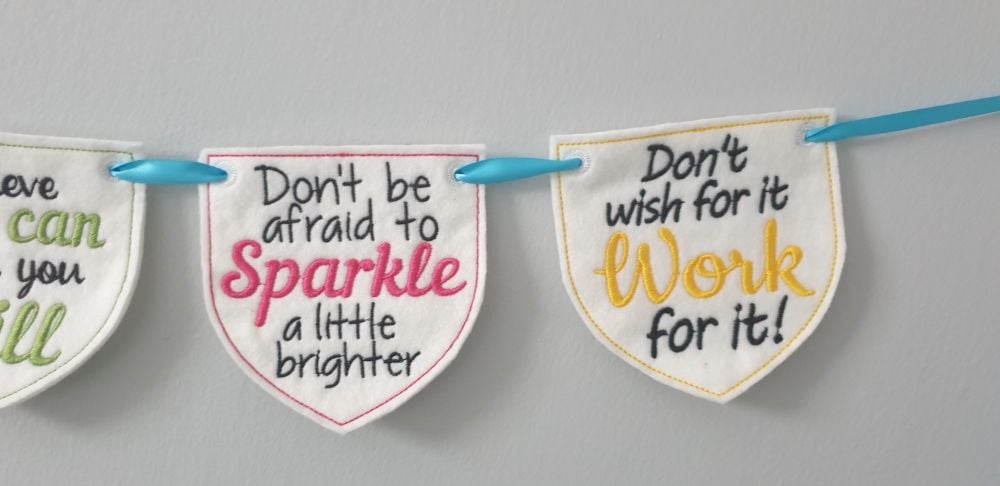 Inspirational Positive Girl power  QUOTE  BUNTING. BANNER