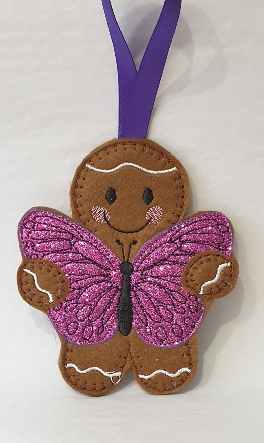 Butterfly, butterflies Gingerbread Felt Hanging Decoration, Christmas Tree 