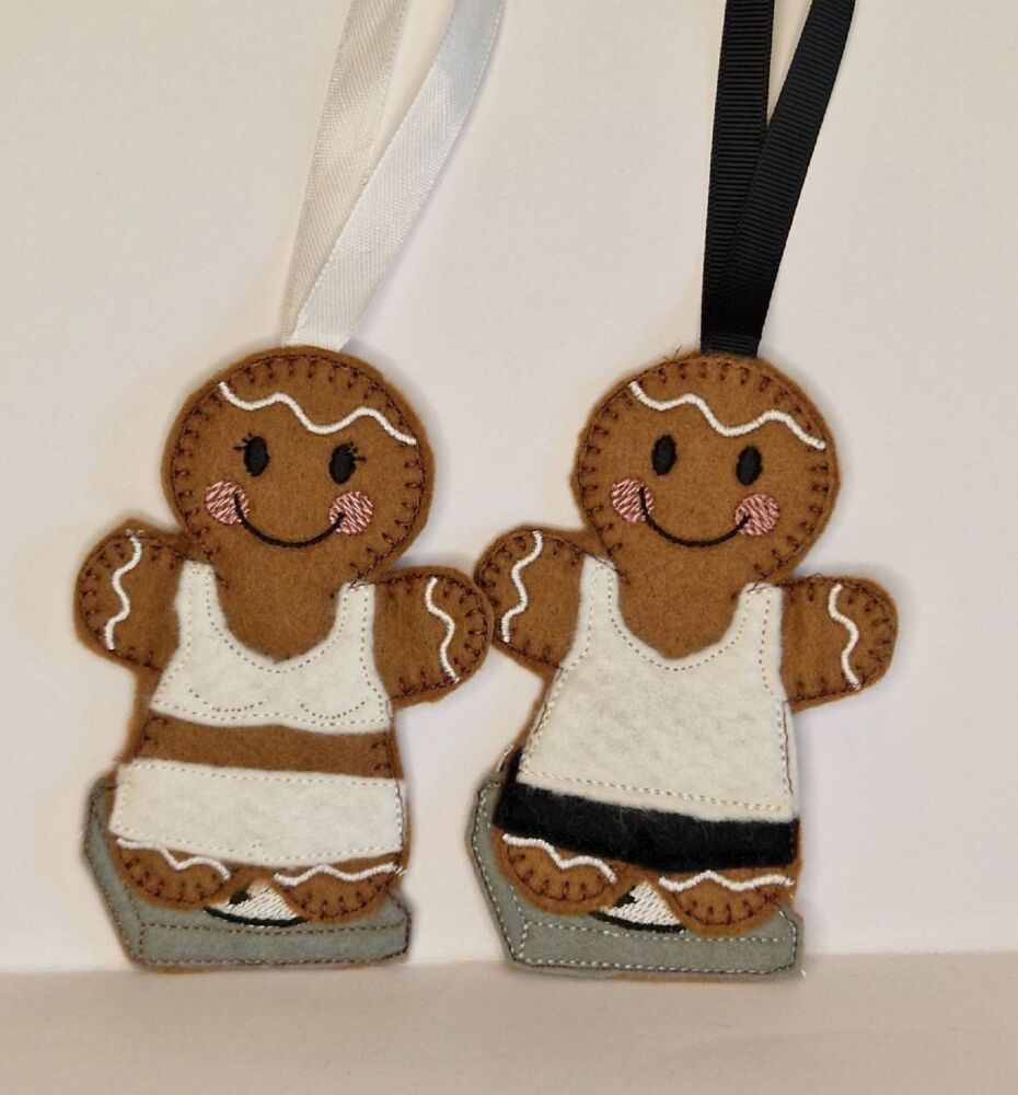 Diet,  Slimming Gingerbread Felt Hanging Decoration, Christmas Tree Decorat