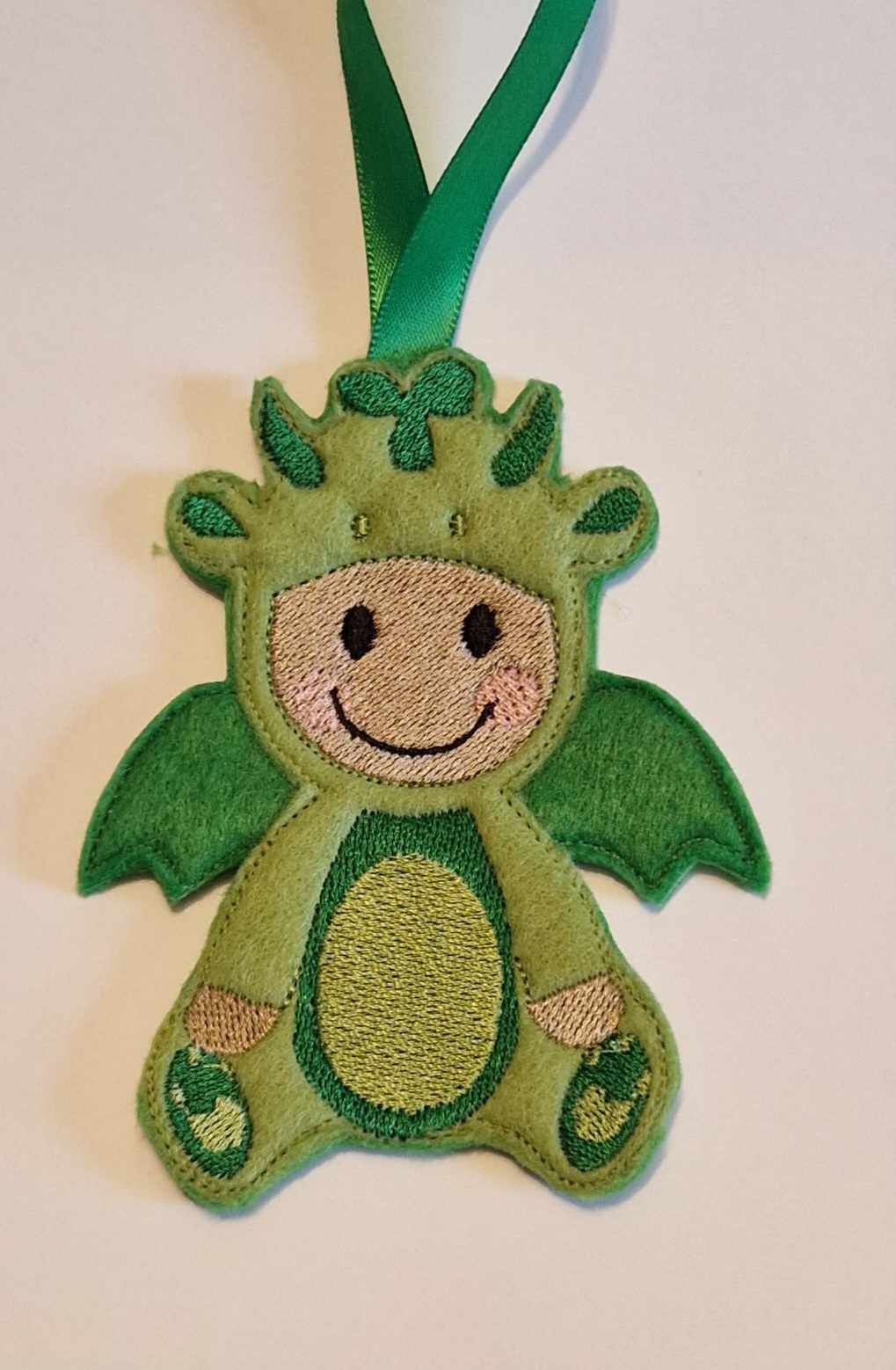 Dragon Gingerbread Felt Hanging Decoration, Christmas Tree Decoration. Avai