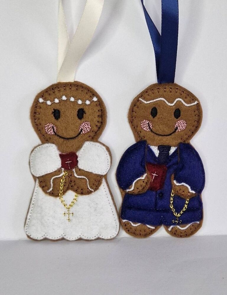 1st Holy Communion Gingerbread decoration, Can be a Keyring / fridge magnet or hanging decoration, Christmas Tree Decoration