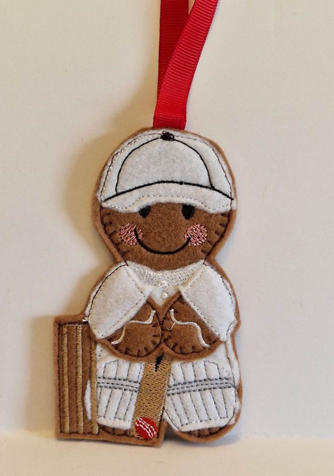 Cricket Gingerbread Felt Hanging Decoration, Christmas Tree Decoration. Ava