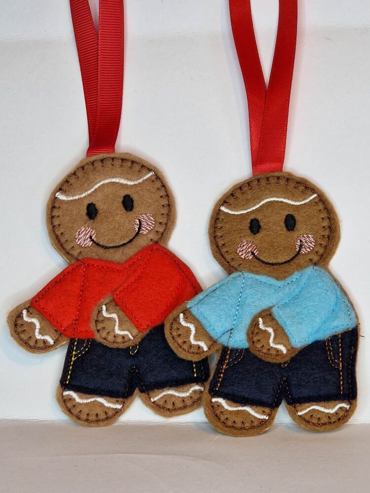 Flossing Dance Move Gingerbread Felt Hanging Decoration, Christmas Tree Decoration. Available as Keyring & Fridge Magnet too.