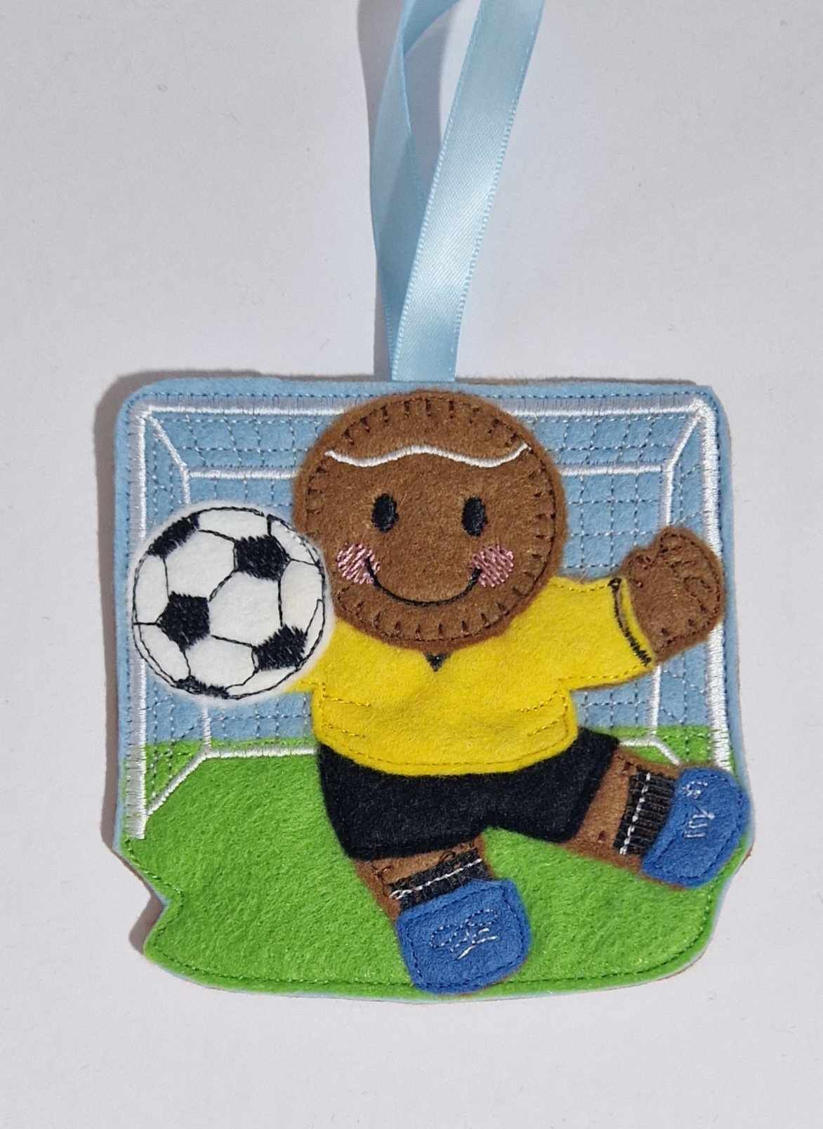 Football Goalkeeper, Gingerbread Felt Hanging Decoration, Christmas Tree De