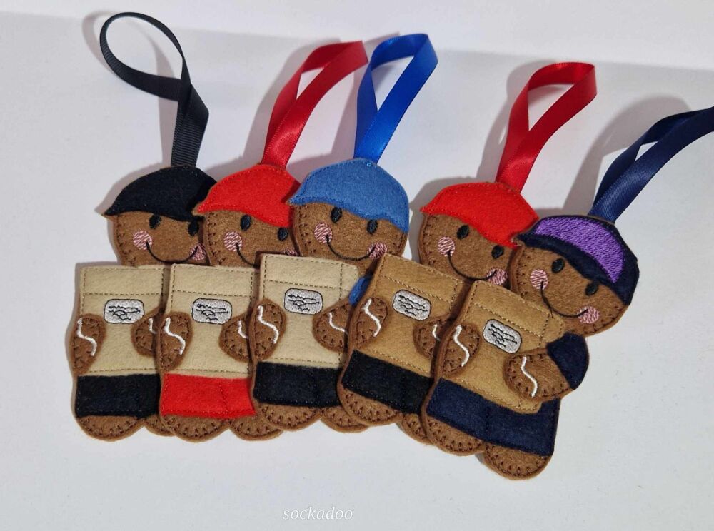 Delivery Driver Gingerbread Felt Hanging Decoration, Christmas Tree Decorat