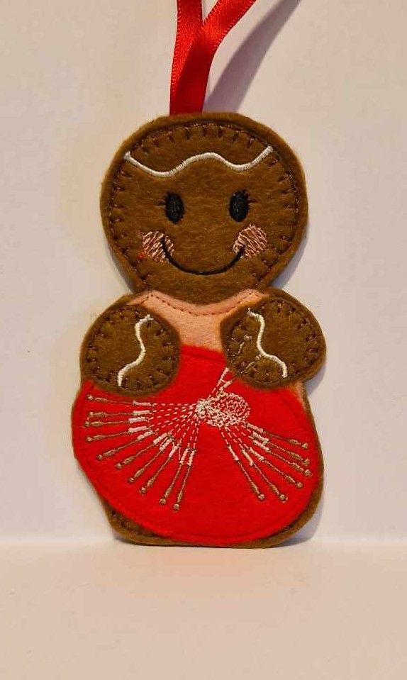 Lace Making, Lace Maker Gingerbread Hanging Decoration, Fridge Magnet or Keyring.