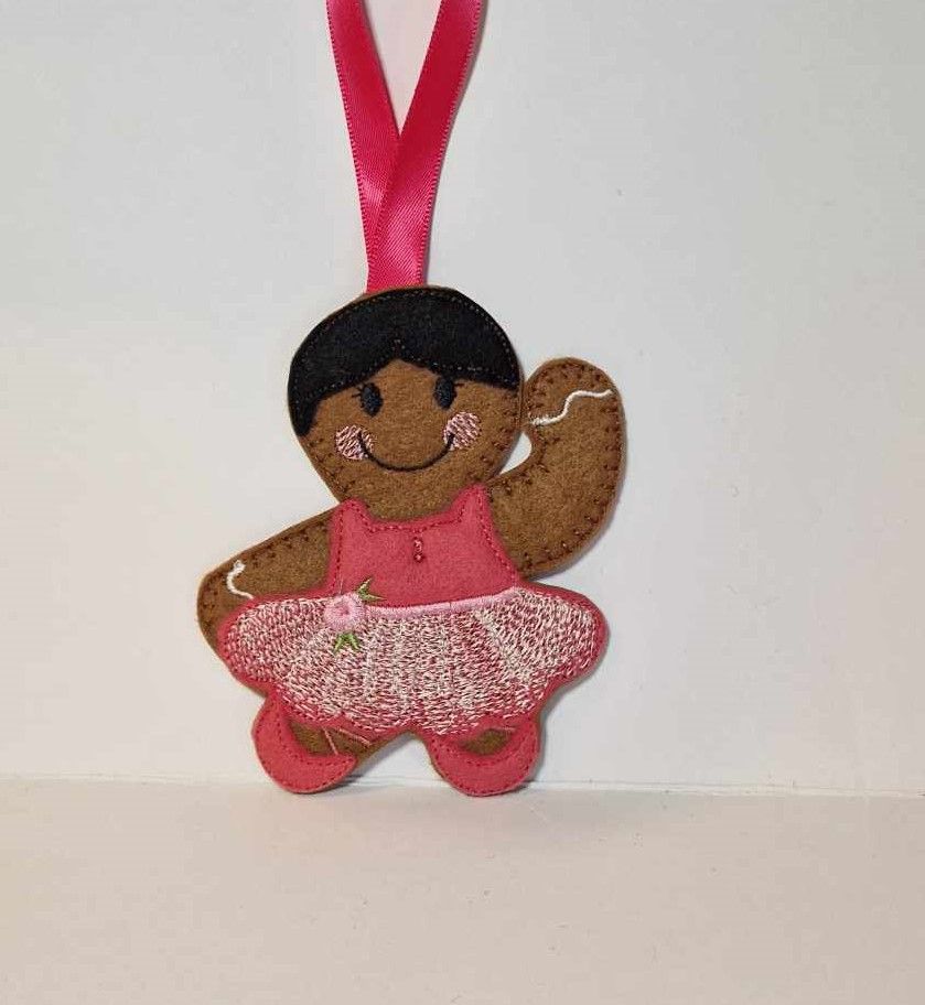 Lady Dancing Gingerbread Hanging Decoration, Fridge Magnet or Keyring. 9 Ladies Dancing - 12 Days of Christmas