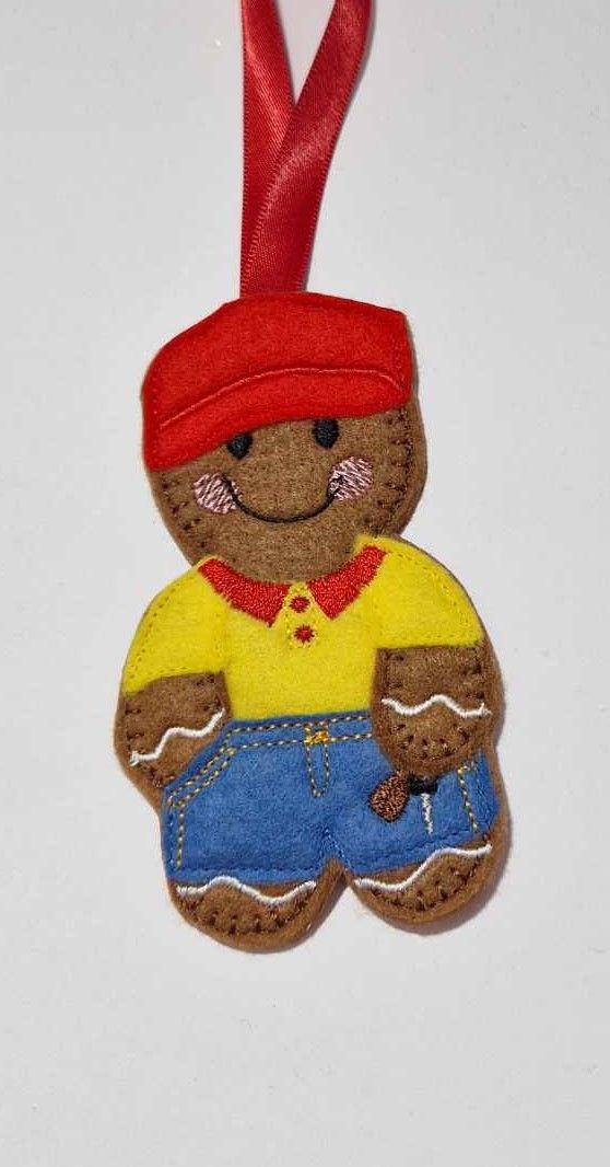 Lorry Driver Gingerbread Hanging Decoration, Fridge Magnet or Keyring.