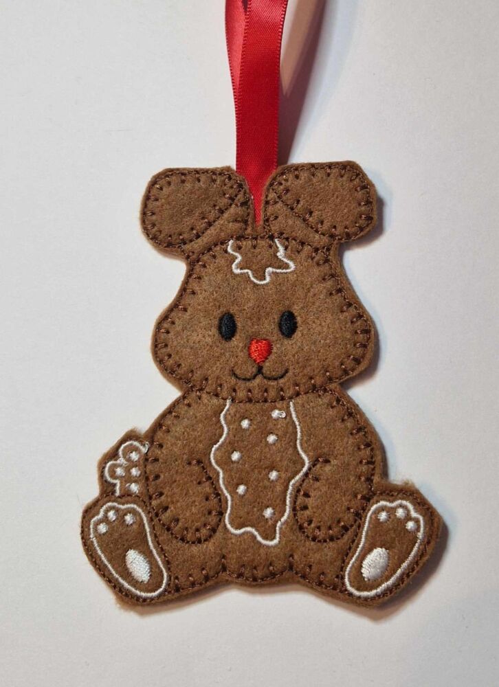 Pet Cat, Pet Dog, Pet Rabbit  Felt Hanging Decoration, Christmas Tree Decoration. Available as Keyring & Fridge Magnet too.