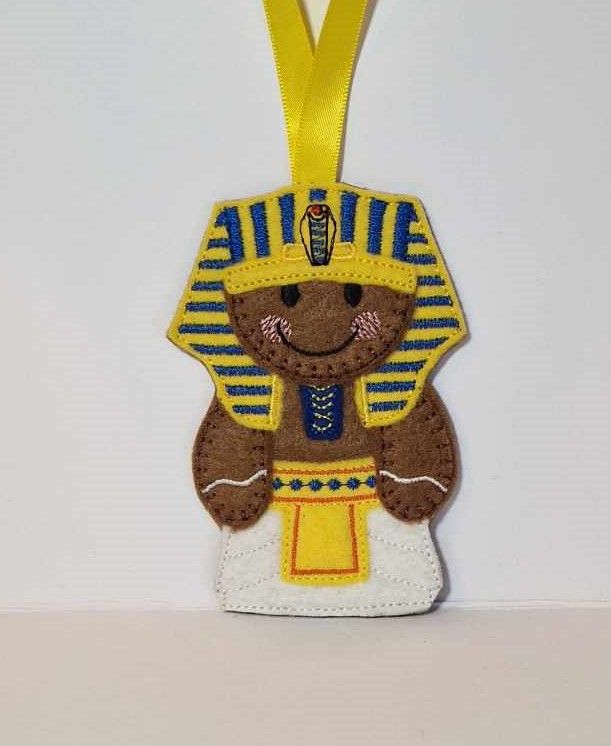 Pharaoh Ruler of the Ancient Egypt Gingerbread Felt Hanging Decoration, Chr