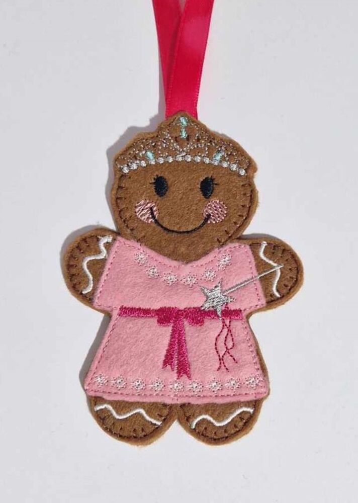 Bridesmaid Wedding Gingerbread Felt Hanging Decoration, Christmas Tree Decoration. Available as Keyring & Fridge Magnet too.