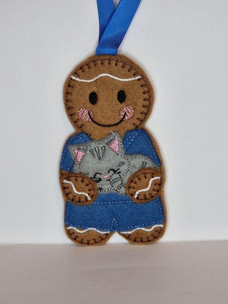 Vet  Gingerbread Felt Hanging Decoration.  Can be Keyring or fridge magnet