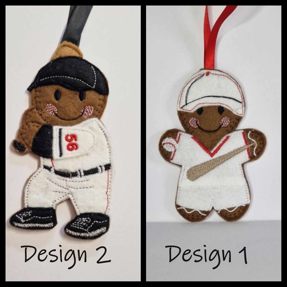 Baseball Gingerbread Decoration. Available as a Hanging decoration, Keyring/Bag charm Or fridge magnet