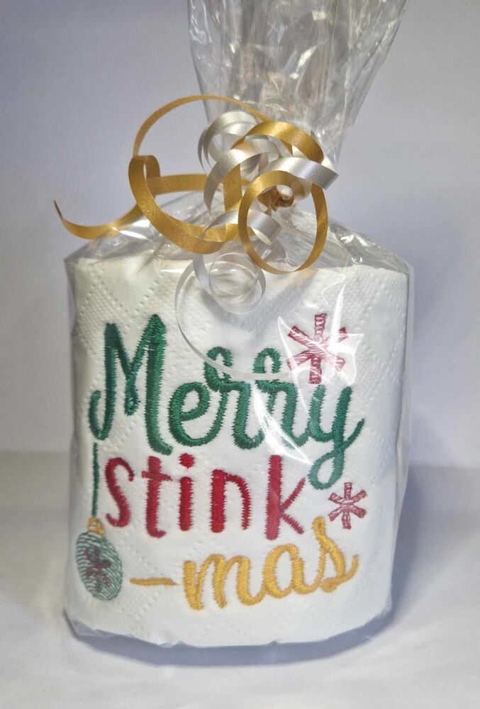 Merry Stinkmas Novelty embroidered Toilet Paper