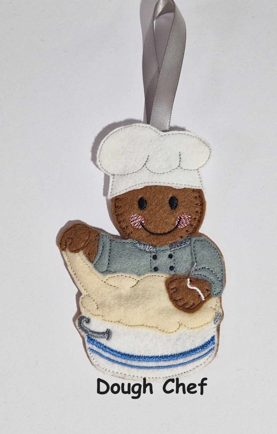 Dough Chef, Baker Gingerbread Felt Hanging Decoration, Christmas Tree Decor