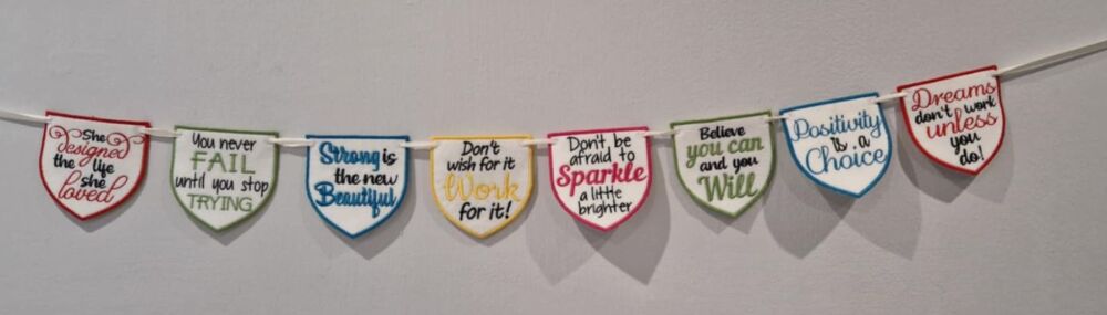 Inspirational Positive Girl power  QUOTE  BUNTING. BANNER