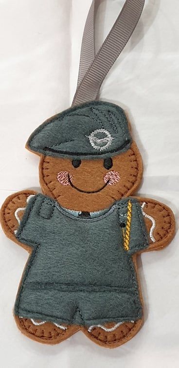 RAF, Royal Air Force CADET Gingerbread Felt Hanging Decoration.