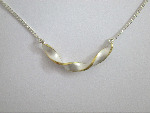 Twisted Candy Sterling Silver And 18cy Yellow Gold Necklace
