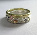 Natural Coloured Diamond Rustic Ring