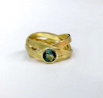 Seafoam Tourmaline Wrapped Ring 