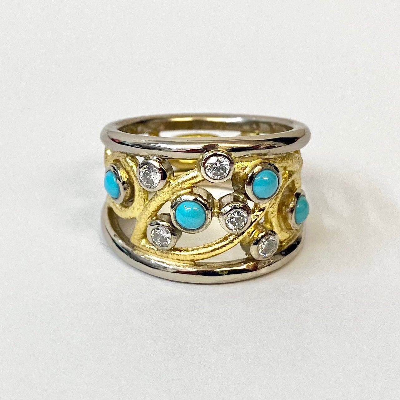 turquoise and diamond ring