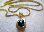 Sapphire , Diamond and 18ct Yellow Gold Necklace