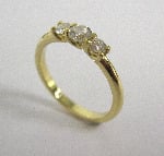 Diamond 3 Stone Tulip Ring