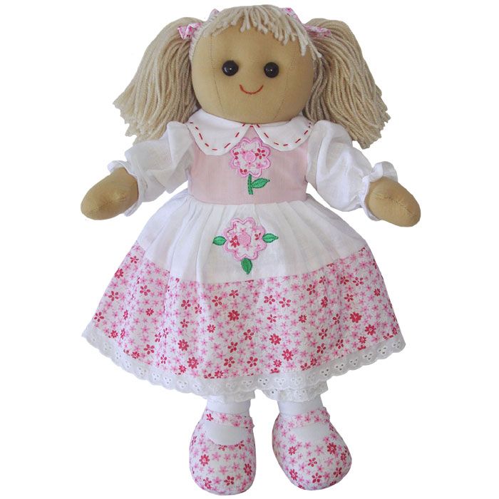 Pink Floral Traditional Rag Doll 