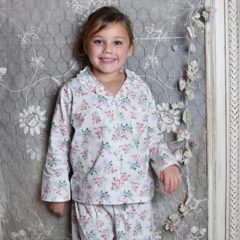 Girls traditional pyjamas/pjs in a pretty  floral design