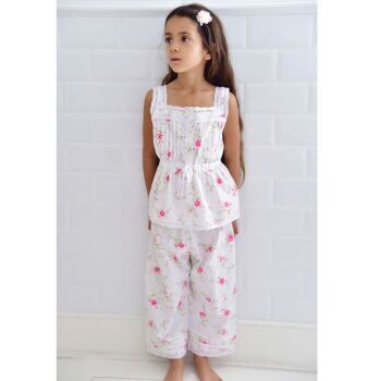 Girls Cami Set Floral Pyjamas - sleeveless