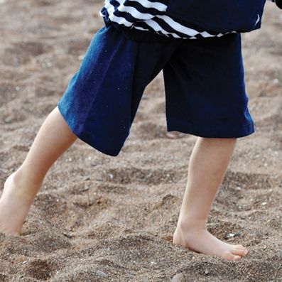 Navy Blue Cotton Towelling Shorts