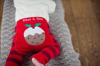Christmas Pudding Baby Leggings from Blade and Rose