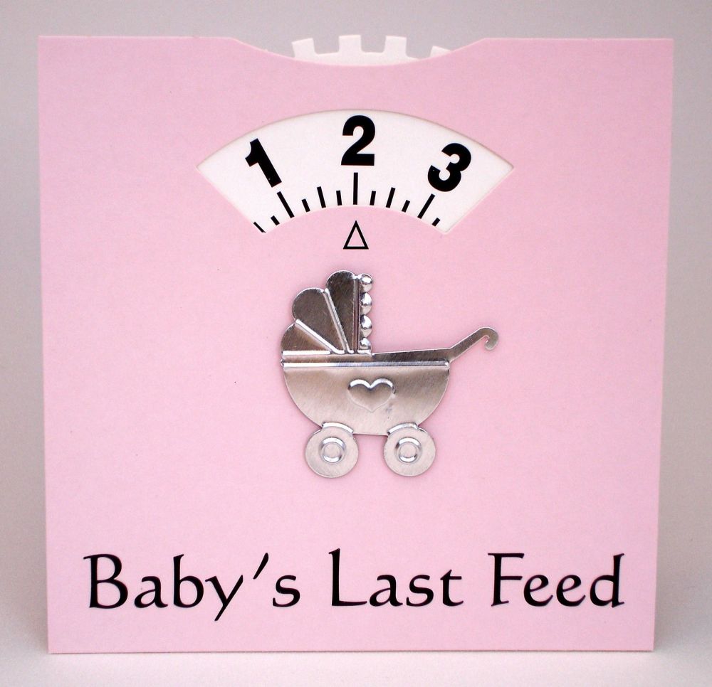 Pink Baby Feeding Wheel Card 