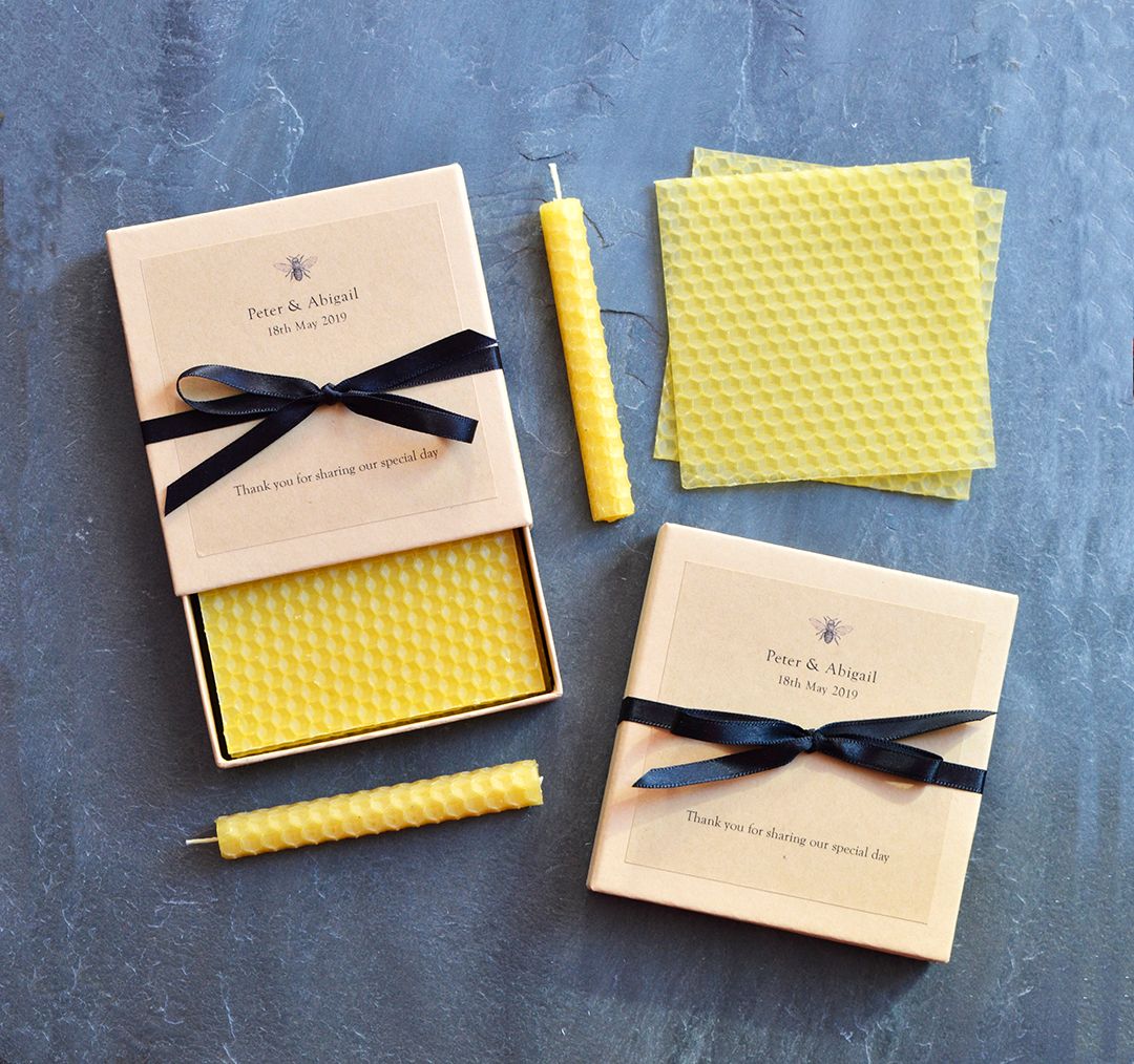 Wedding Candles Gold&Black Beeswax Candles