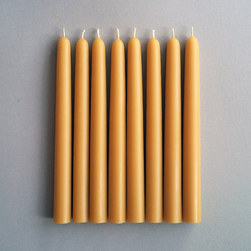 Beeswax Candles handmade in the UK by Gold&Black