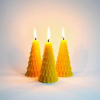 Beeswax Christmas Tree candles