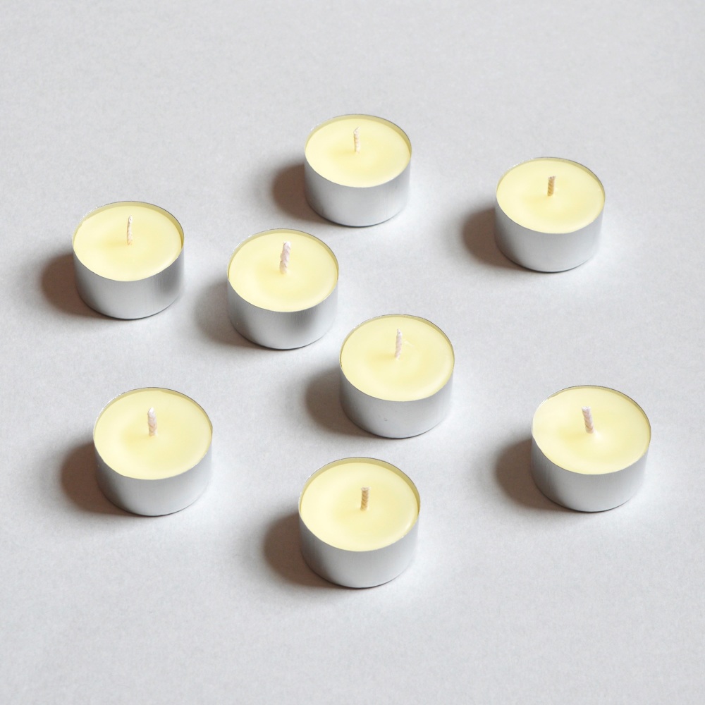 Beeswax tea lights ivory