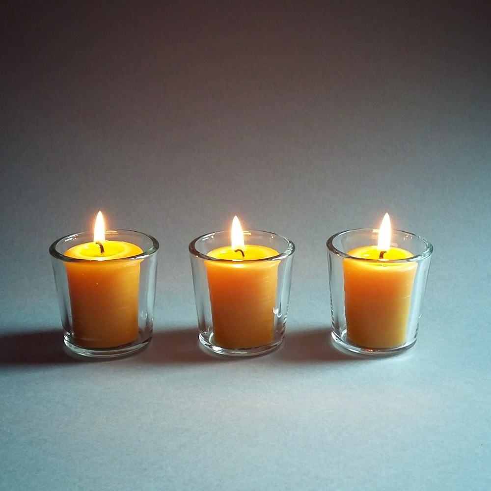 Beeswax votive candles