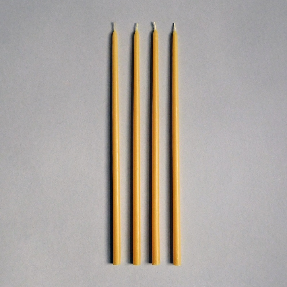 Beeswax slim taper candles | spills