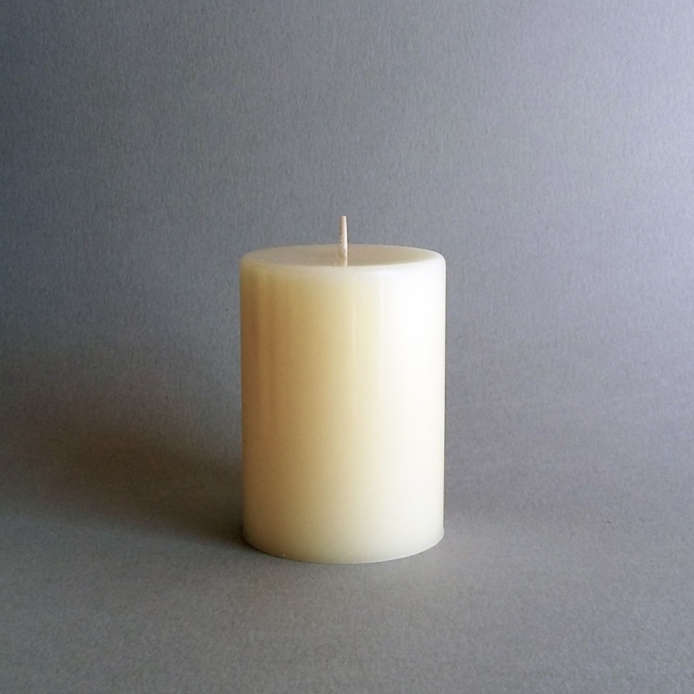Ivory beeswax pillar candles