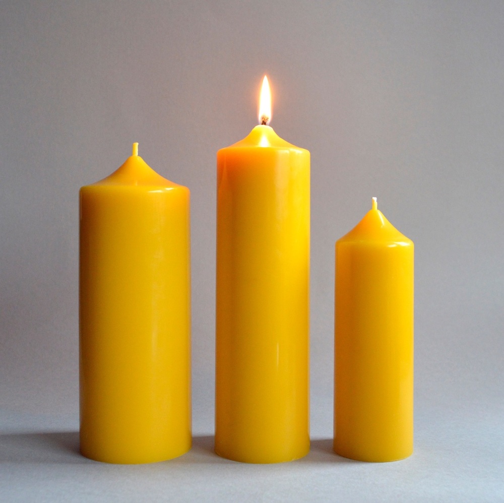 <!-- 004 -->Beeswax church candles