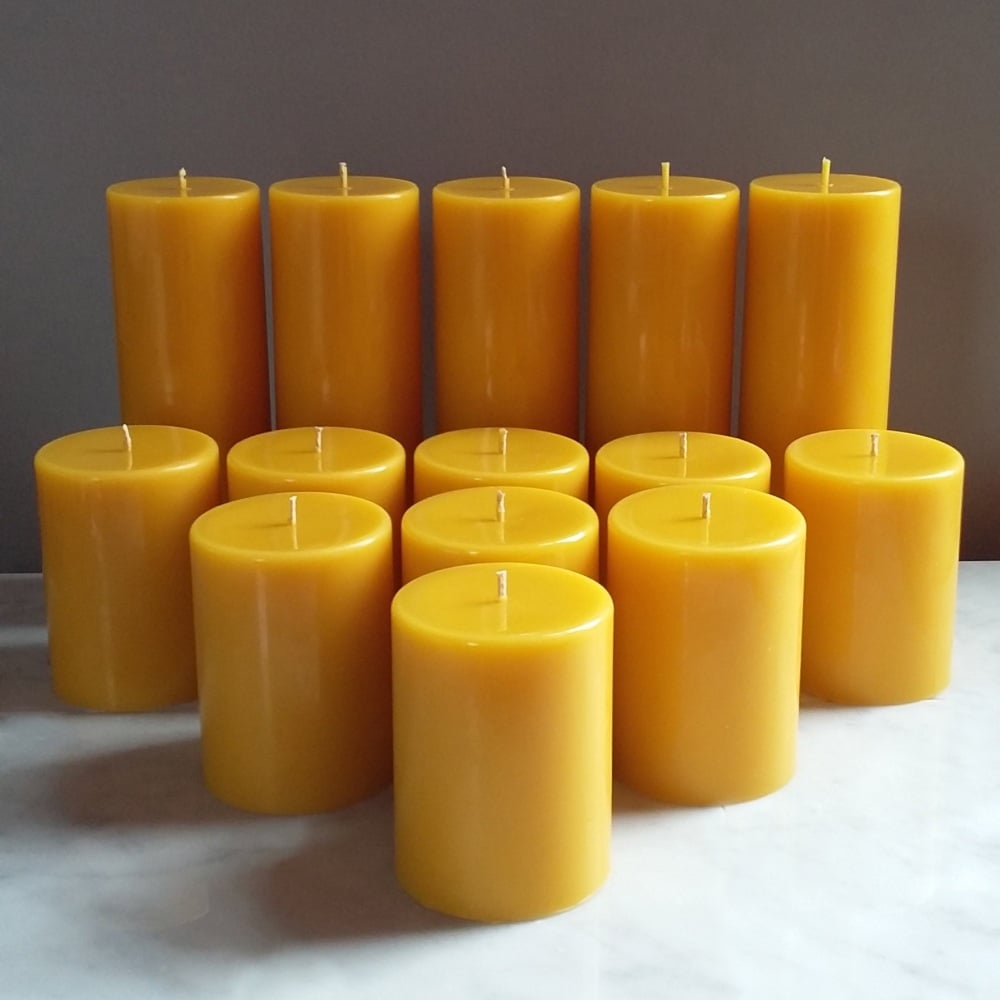 Slow Burn Classic Pillar Beeswax Candle Slow Burn Classic Pillar Beeswax Candle